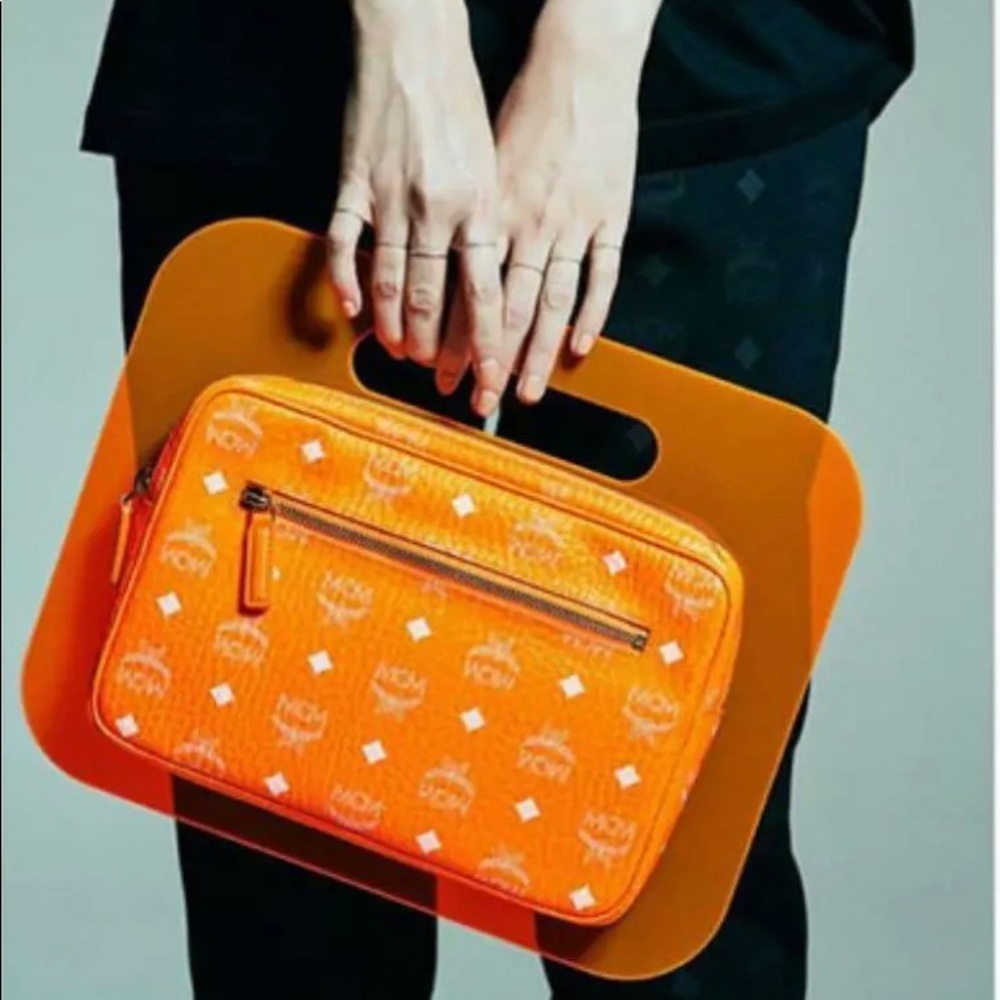 MCM Neon Orange Acrylic Bag 100% AUTHENTIC‼️💯